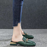 Heel Slippers Female 2023 Spring And Summer New Korean Version Of Fashion Women's Shoes With A Shallow Foot Pedal Head Slippers