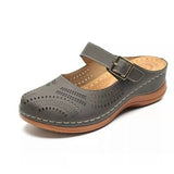 Breakj Hollow Bag Head Half Slippers Casual Outside Wearing New Summer Anti-Slip Soft-Soled Women's Shoes Retro Wind Flat-Soled
