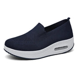 Breakj Sleeve Sleeves Of Lazy People Thick Soles To Increase The Air Cushion Sports Rocking Shoes New Fly Weaving Mesh Breathable Casual Women's