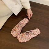 Breakj New Flat Shoes Daily Leisure Side Folded Toe Sandals Wearing Solid Color Simple Commuter