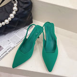 2023 New Pointed Thin Heel Single Heel After Empty Head Sandal Muller
