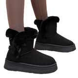 Breakj Velvet Thick Snow Boots One Foot Pedal 2025 New Thick-Soled Fur Mouth Warm Large Cotton