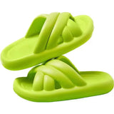 Soft Sole Pillow Slides for Women Summer 2023 Fashion Thick Platform Cloud Slippers Woman Flat Non Slip Flip Flops