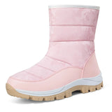 Breakj Snow Boots Women With Velvet Thick Cotton Shoes 2025 Winter New Zipper Thick-Bottomed Warm Cotton