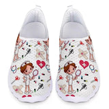 Breakj New Breathable Nurse Shoes Doctor Shoes Net Running Shoes Casual Breathable Sports Women's Shoes Flat