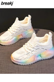 Women's Shoes 2023 Spring Luxury Designer Chunky Sneakers Running Platform Sports Shoes Woman Tennis Female Thick