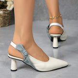 Women High Heels Bowtie Sandals Personality Pointed Toe Stiletto High Heels Simple and Versatile Catwalk Women's