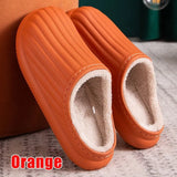Waterproof Non-Slip Home Slippers Men Cotton Shoe EVA Slippers Winter Warm Indoor Ladies Soft Couples Platform Shoes