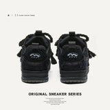 Breakj Shoe Designer Plane Small Ticket Black Knight Trend Casual Bread Shoes Men And Women's Same Board Shoes Trendy