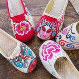 Breakj Embroidered Women's Cloth Shoes Baotou Cool Drag Leisure Summer Walk Shopping Travel Cow Tendon Bottom
