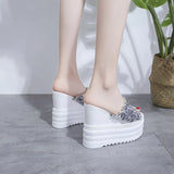 Wedges High Heels Slippers Leisure Summer Sandal Woman Shoes Women Platform Mules Slippers Slip on Outside
