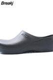 Kitchen Clogs Non-slip Chef Shoes Casual Flat Work Shoes Breathable Resistant Kitchen Cook Working Shoes Size Plus