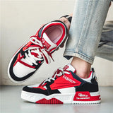 Men Skateboarding Shoes Mesh Comfortable Thick Bottom Platform Shoes Men Casual Vulcanized Shoes Sneakers Student
