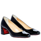Breakj Red Shoes Coarse Heel Women High Heel Single Shoes Show T Table Banquet Sexy Elegant Round Head Shallow Singles