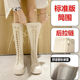 Breakj Boots Women's New Knight Boots In Autumn And Winter 2023 Are Thin British Style Martin Boots But Knee
