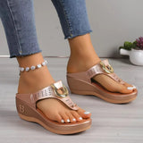 Breakj Women's Shoes 2025 Summer New Beach Clip Slope And Cool Slippers Women's Women's