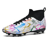 Breakj Autumn New High-Top Football Shoes Artificial Grass Men's Large-Size Training Sports Grass Football
