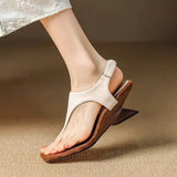 Toe Sandals Women 2024 New Summer Wear High Heel In Roman Shoes Niche Personality Casual Sandals