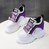 Chunky Sneakers 2020 Fashion Platform Sneakers Ladies Brand Wedges Casual Shoes for Woman Leather Sports Dad Shoes