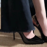 Breakj High-End High-End Professional Shoes 2025 Net Red New Pointed Black Soft Soles Do Not Tired High
