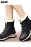 Boots Plush Warm Ankle Boots Women Winter Shoes Waterproof Boots Lightweight Comfortable Casual Cotton Boots Botas