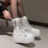 Breakj Thick-Bottomed Pine Cake Small Small Short Boots Girls Autumn New High-Punk Style Casual Martin Boots Thin Single