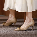 Size 33-40 Women Pumps Real Leather Sexy Thin High Heels Shoes For Woman 2023 Spring Party Office Lady Daily