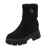Breakj Socks Boots Women 2025 New Small Net Red Thin Boots Spring And Autumn Velvet Thick Bottom To Increase Short