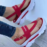 New Sandals Women Summer Wedges Beach Sandals Flip Flops Platform Sandals Outdoor Casual Ladies Plus Size Zapatillas