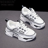 Sneakers White Black Designer Shoes Woman Autumn Winter Chunky Sneakers Fashion Light Dad Shoes Ladies Platform