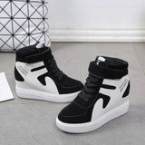 Sneakers Women Spring Casual Wedges Black Basket Femme High Top Women's Sports Vulcanize Shoes Platform Boots
