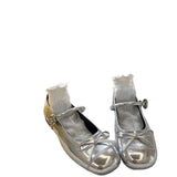 Breakj Thin Round Head Bow Flat Sole Single Shoes Summer New Small Leather Shoes Light Mouth Mary Jane