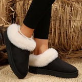 New Thick Bottom Height Snow Cotton Slippers Women Wear Baotou Thick Velvet Warm And Anti-Slip Cotton