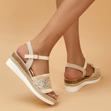 Style Printed Wedge Sandals for Women Summer 2023 Non Slip Platform Shoes Woman Lightweight Casual Gladiator