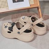 Eva Chunky Platform Sandals Women Summer 2024 Thick Bottom Clogs Garden Shoes Woman Closed Toe Non-Slip Beach