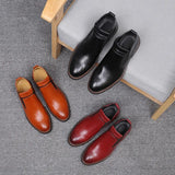 Breakj Men's Shoes High Top Covered Martin Boots Korean Men's Plus Size Fashion Men's Boots Leather