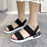 Breakj Sandals Women's Elastic Tight 2025 Summer New Students Wear Fairy Wind Roman Beach Women's Shoes Outside The