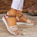 Breakj New Large-Size Bottom Slope And Casual Sandals Women's Shoes With Fish Mouth Slope And Thick-Soled