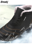 Men Boots 2023 Winter Snow Boots Men's Non-slip Cotton Shoes Outdoor Leisure Sports Cotton Boots Waterproof Warm Ankle