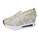 And Autumn Pro-Style Summer Net Sheet Shoes With Thick Heels, Set Feet And Low Upper Casual Shoes Are Fashionable To Wear Overfoot Casual