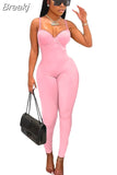 Sexy Bodycon Thin Jumpsuits Women Sleeveless Solid Romper Casual Sport One Piece Playsuits Summer Slim Clothing