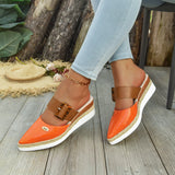 Breakj Bleed-Up Head Behind The Empty Sandals Slope And Light Hemp Rope Clasp Women's Shoes Thick-Soled Cool