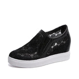 New Lace Flower Net Breathable Casual Shoes In Summer Are Raised In The Small Man With Set Feet, Love Shoes, Casual