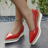 Breakj Size 2025 Spring And Autumn 2025 New Hemp Rope Pine Cake Bottom Shallow Breathable Head Lady Single Shoe