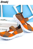 Shoes Plus Size Women 2023 Fashion Elastic Band Weave Shoes Women Comfort Flat Shoes Women Casual Loafers Zapatos De