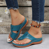 Breakj Spring And Summer New Large-Size Slippers Women Fashion Slope With Flip-Flops Wearing Beach Slippers