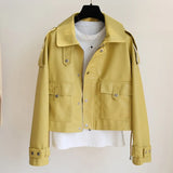 New Spring Autumn Women Slim Leather Jacket Zipper Pockets Motorcycle PU Leather Coat Solid Parka