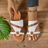 Color-Pined Flat-Bottomed Slippers Women Wearing Rivets Light Beach Cool