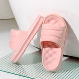 Candy Color Platform Women's Home Slippers 2022 Soft Massage Soles Non Slip Sides Woman Indoor Flat Flip Flops