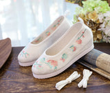 Breakj Shoes Round Head Spring And Autumn Ancient Style Students Embroidered Cloth Shoes Ancient Costume Stage Play Dance Shoes Women's Shoes Single